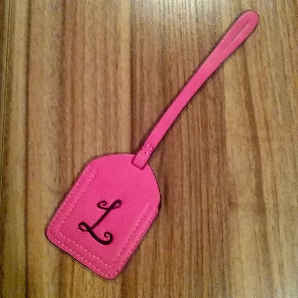 New Initials, Inc - Tag, Hot Pink w/Black L